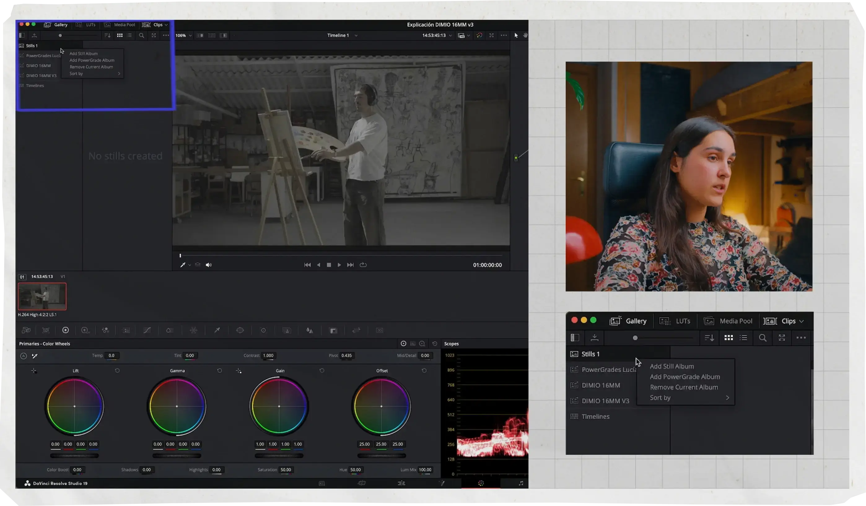 Vídeo explicativo de DIMIO16MM en DaVinci Resolve