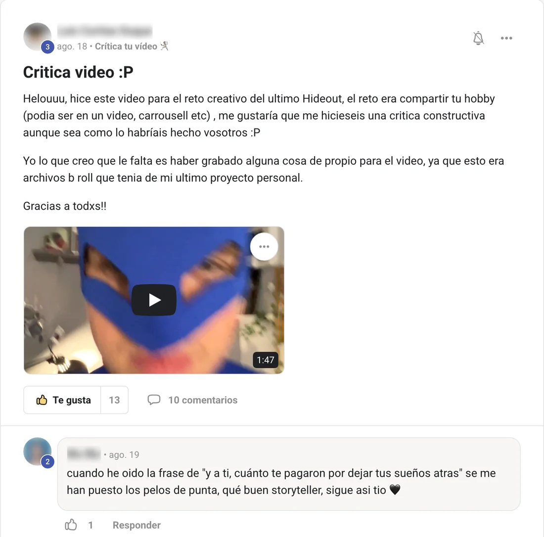 Crítica tu vídeo