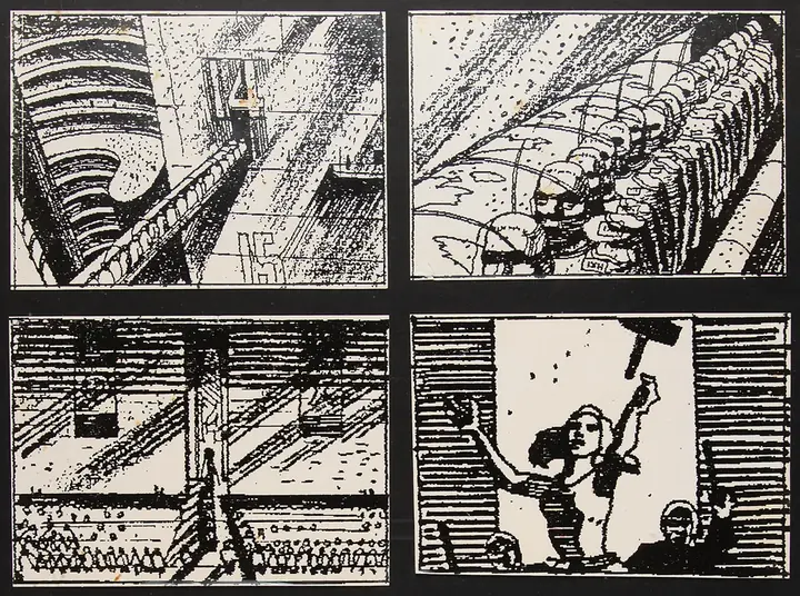 Storyboard del anuncio «1984» de Apple, de Ridley Scott